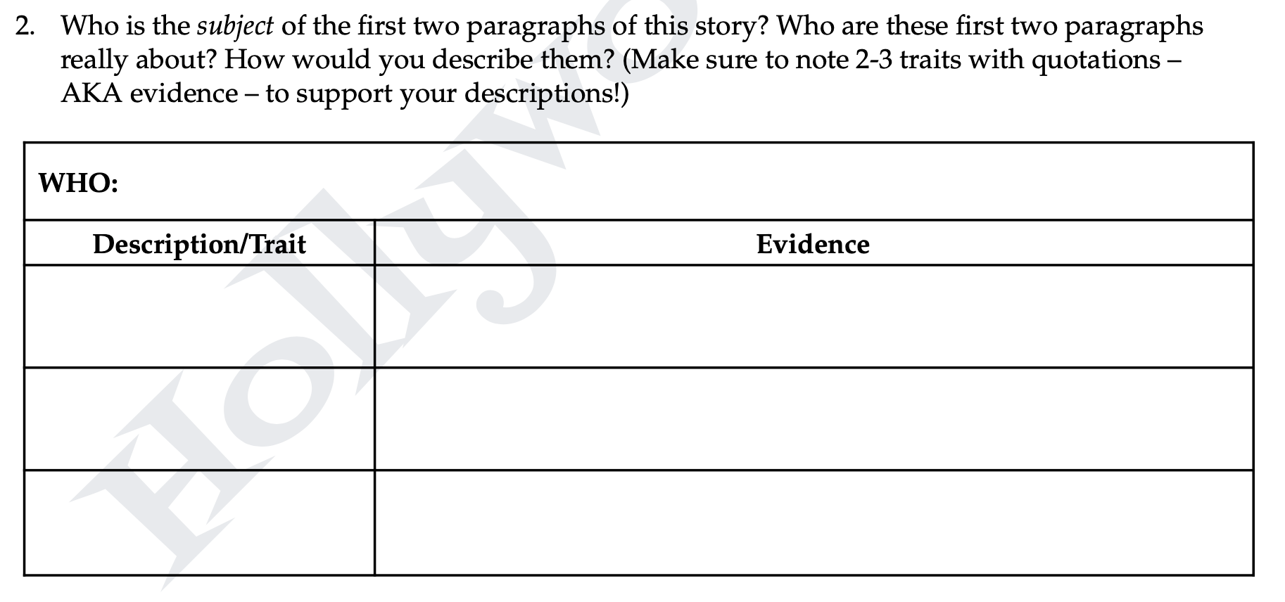 MS/HS ELA Reading Questions for BJ Novak "The Rematch" in One More Thing