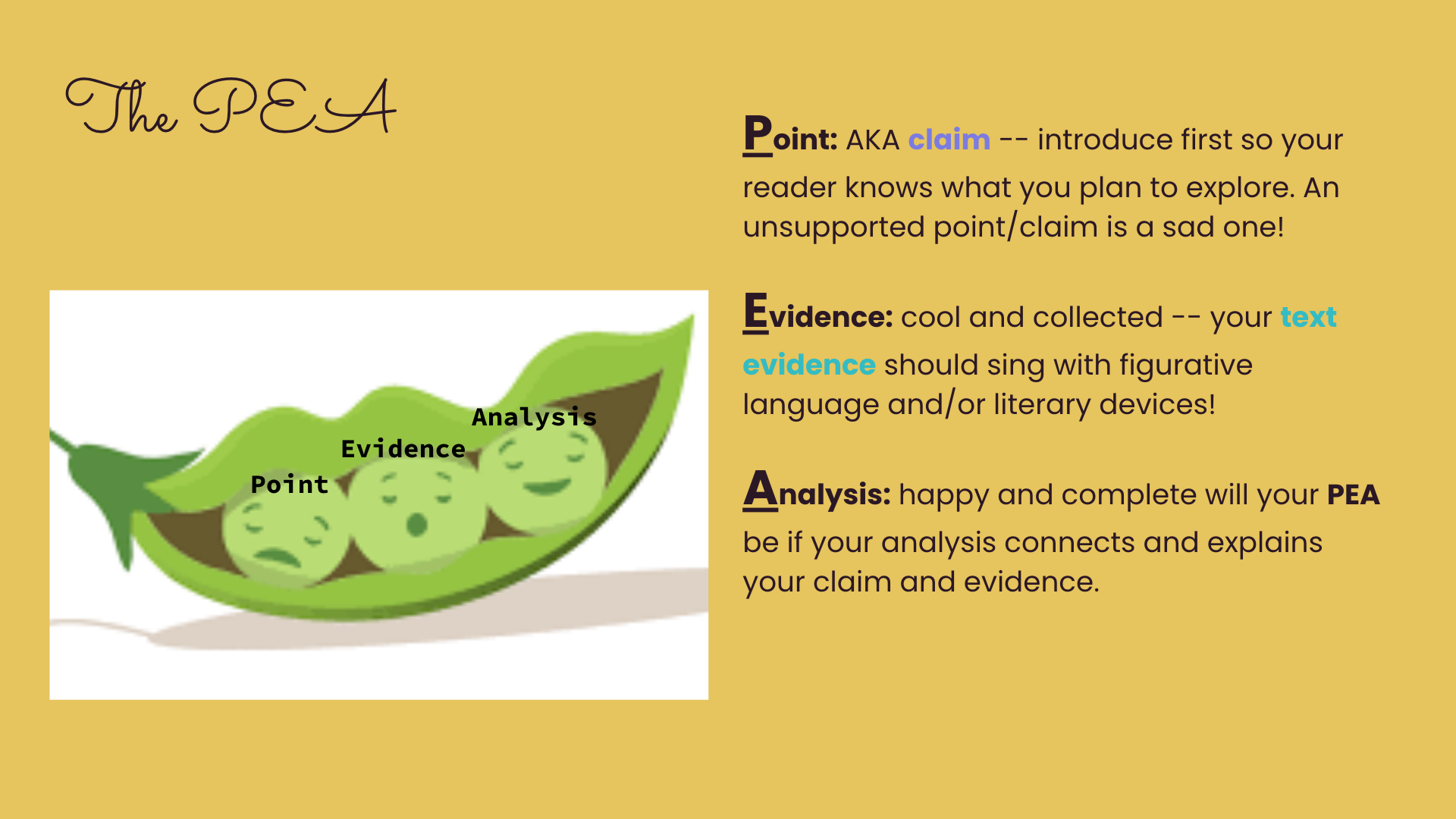 MS/HS ELA Writing Lessons CER Point Evidence Reasoning or Analysis