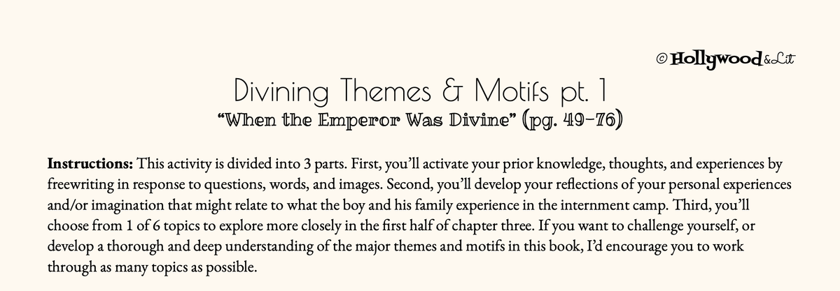 Divining Deeper Meaning: Themes & Motifs in Chapter 3 of When the Emperor Was Divine