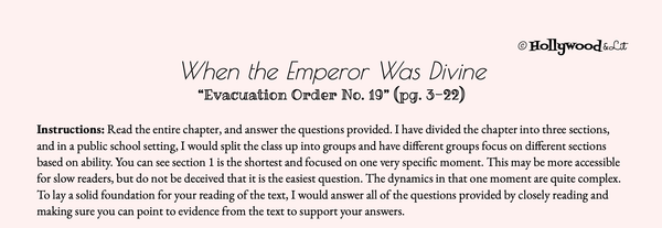 When the Emperor Was Divine Chapter 1 Close Reading Questions