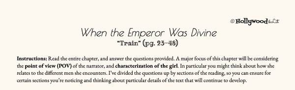 Chapter 2: Point of View & Character Shifts in When the Emperor Was Divine