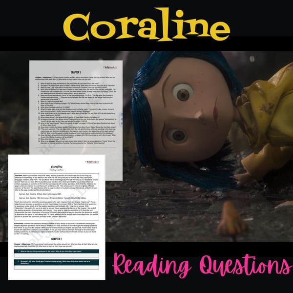 Reading Questions for Coraline by Neil Gaiman