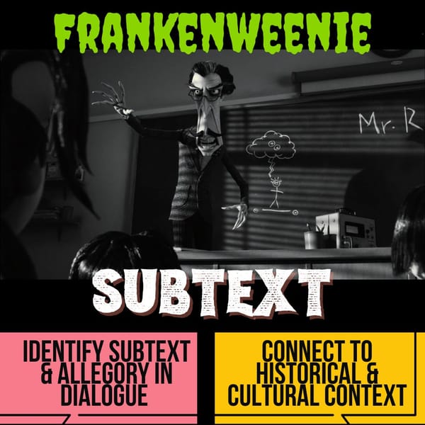 Frankenweenie — Subtext Activities (Lightning & Town Hall Scenes)